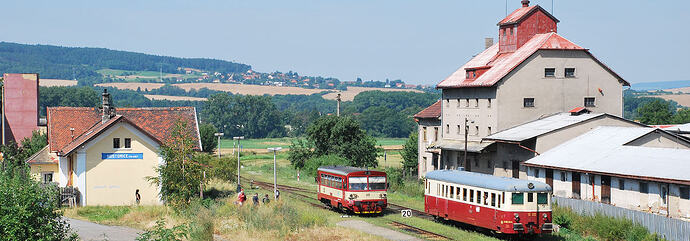 Train in rural Czechia