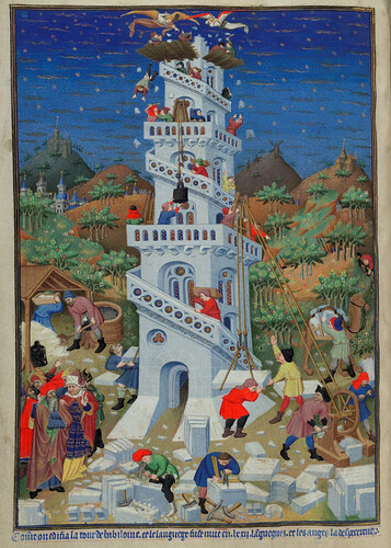 The Tower of Babel - Master of the Munich Golden Legend, c. 1415-1430