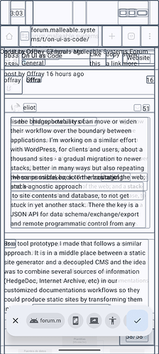 Capture software working on the Malleable Systems web forum.