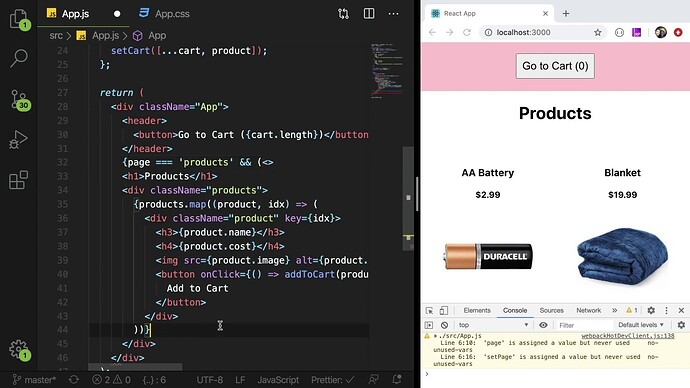react app products